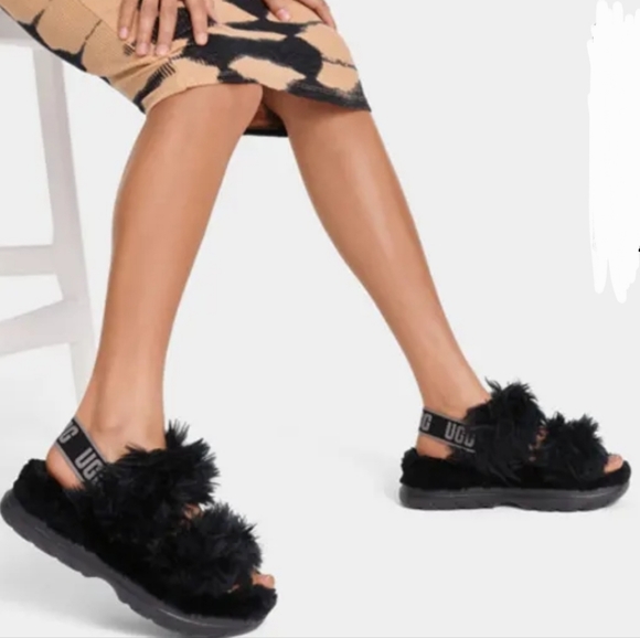 UGG FLUFF SUGAR SANDALS (PINK -Size: 11) - Picture 9 of 9